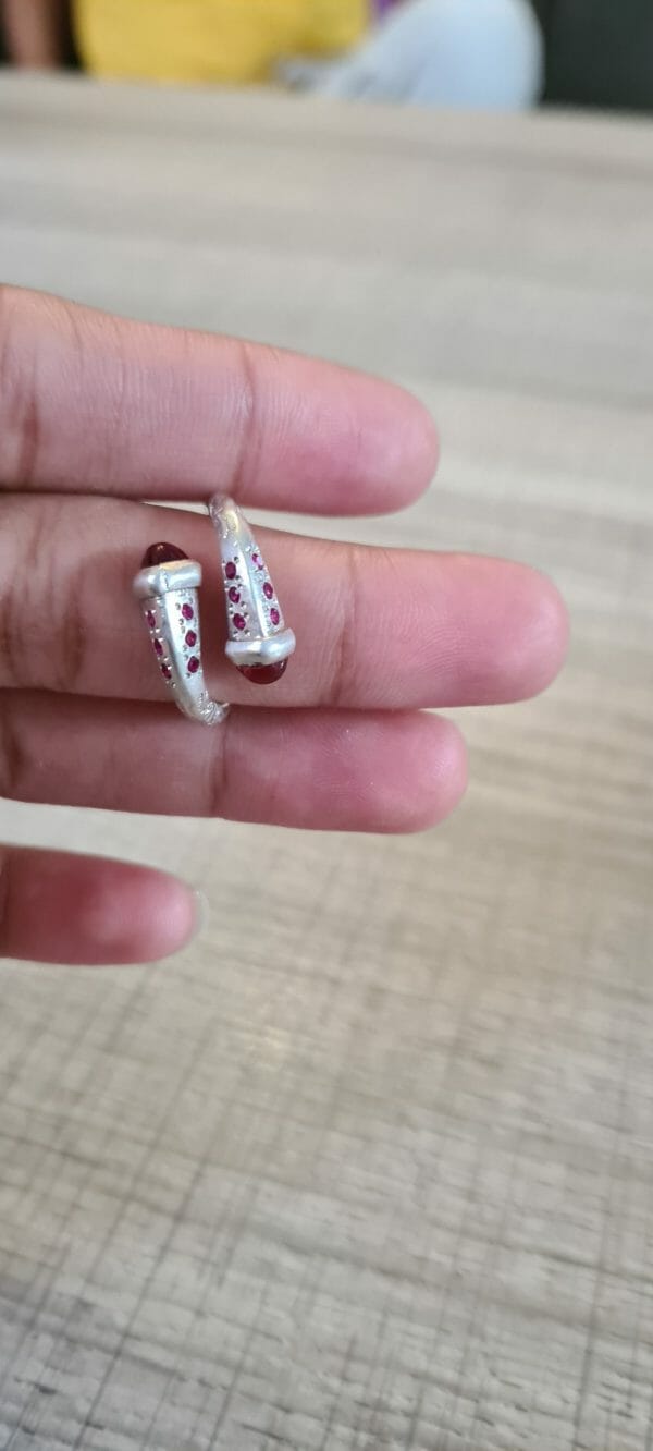 Bague vangovango sertie de pierre précieuse 100% Argent – Image 2