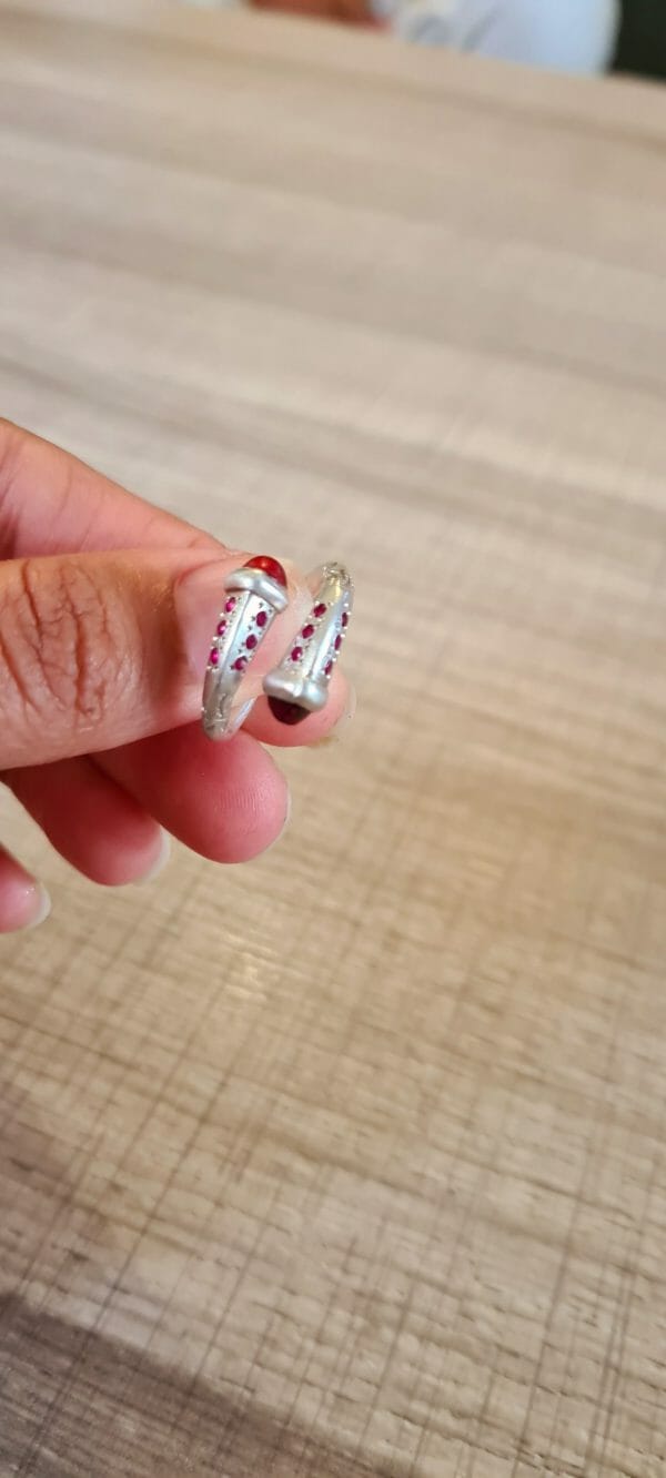 Bague vangovango sertie de pierre précieuse 100% Argent – Image 3