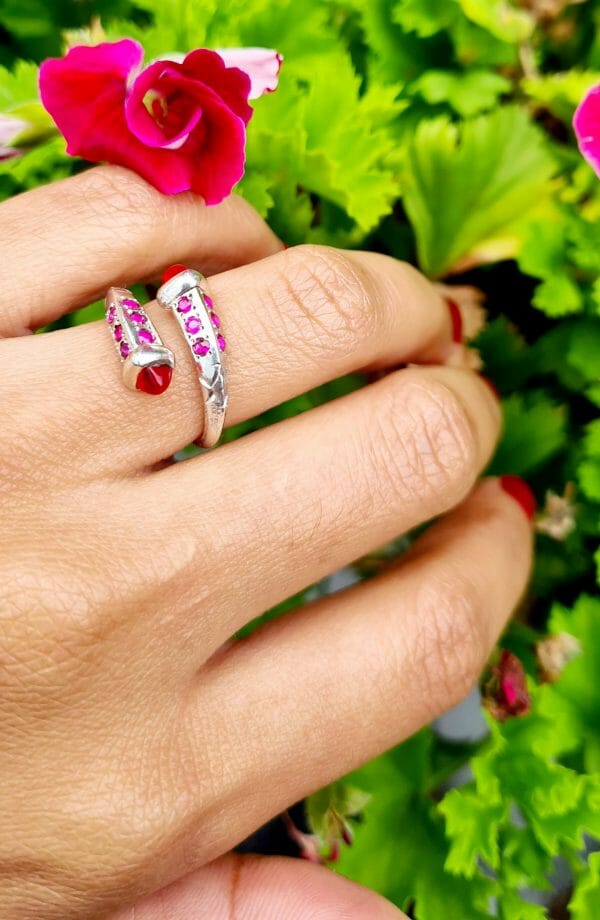 Bague vangovango sertie de pierre précieuse 100% Argent – Image 6