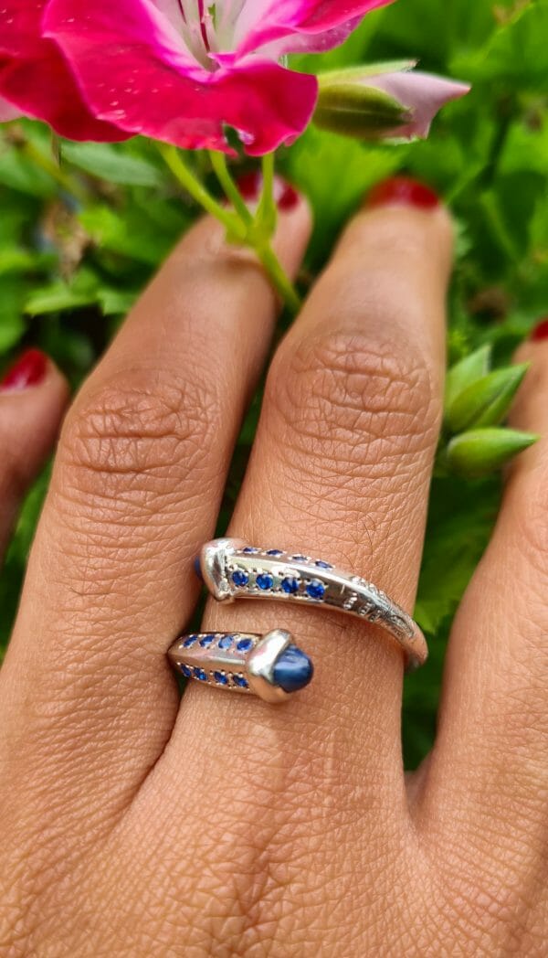 Bague vangovango sertie de pierre précieuse 100% Argent – Image 10