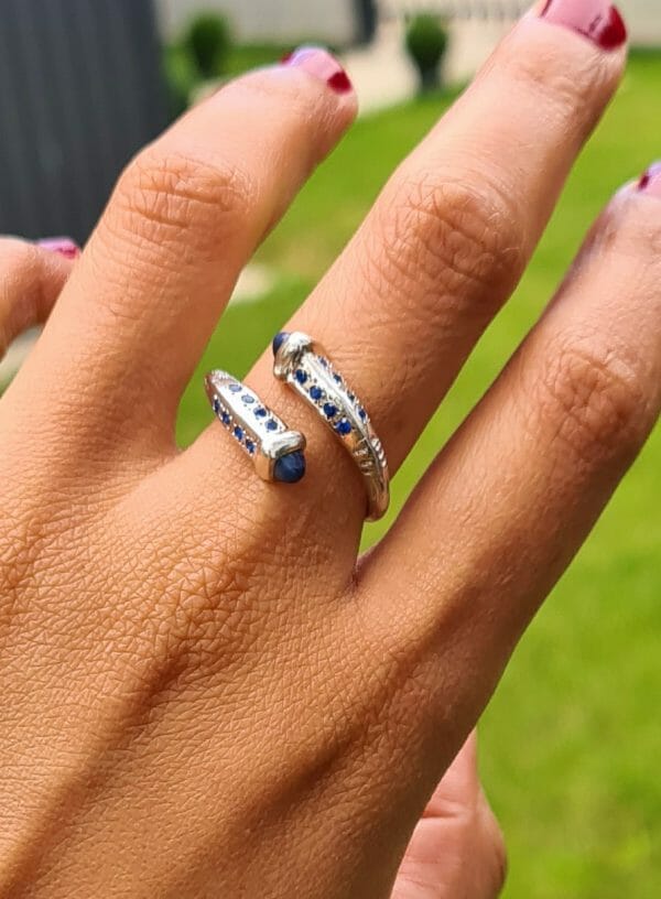 Bague vangovango sertie de pierre précieuse 100% Argent – Image 8