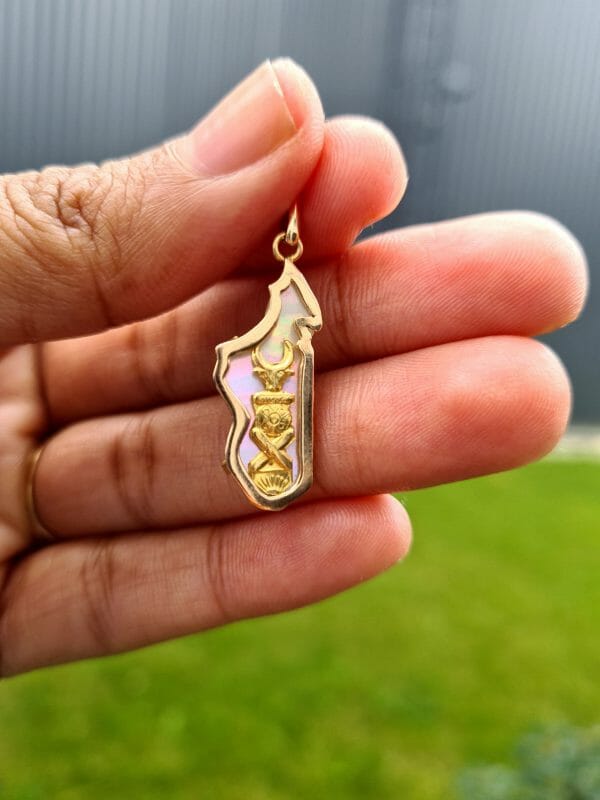 Pendentif Madagascar AloAlo nacré petit modèle Or 18K 100% Artisanal – Image 5