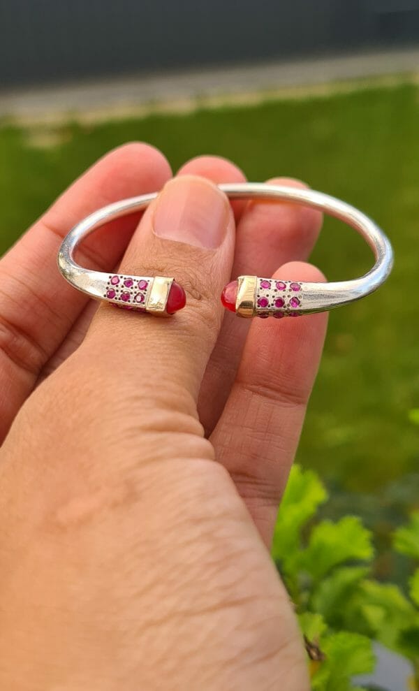 Bracelet vangovango tsaiky Hely 100% Argent/Or artisanal- 8CM – Image 3