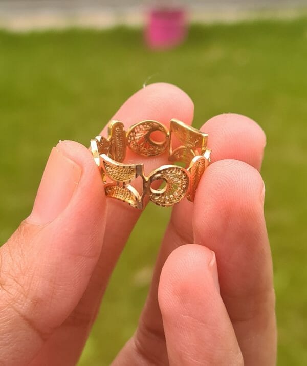 Bague filigrane ALOALO Or 18K 100% Artisanal – Image 5