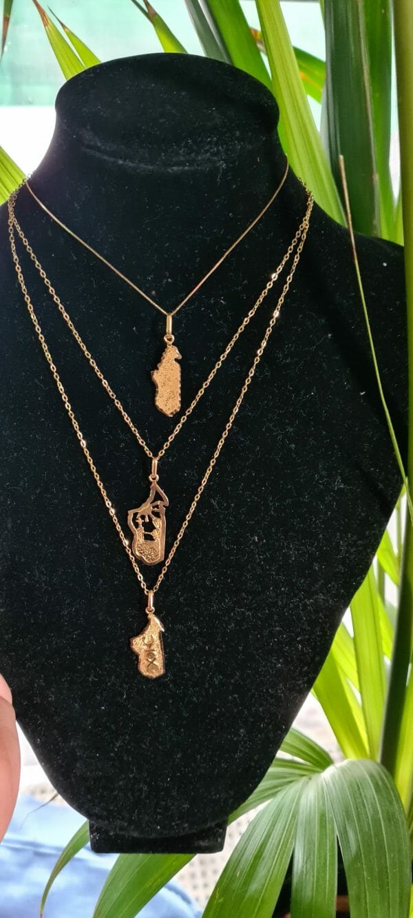 Collier et pendentif Madagascar en Or 18K artisanal – Image 3