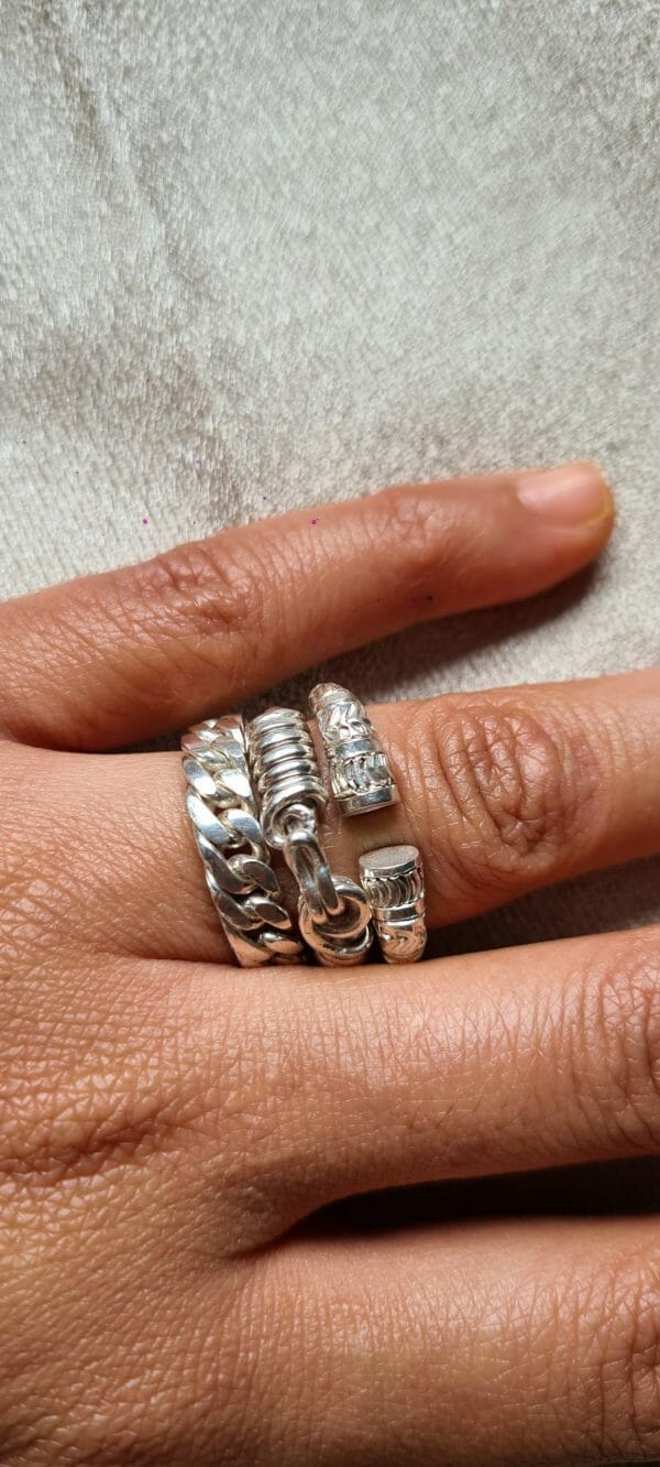 Lot de bague emblématique malgache  en Argent 925 100% Artisanal – Image 3