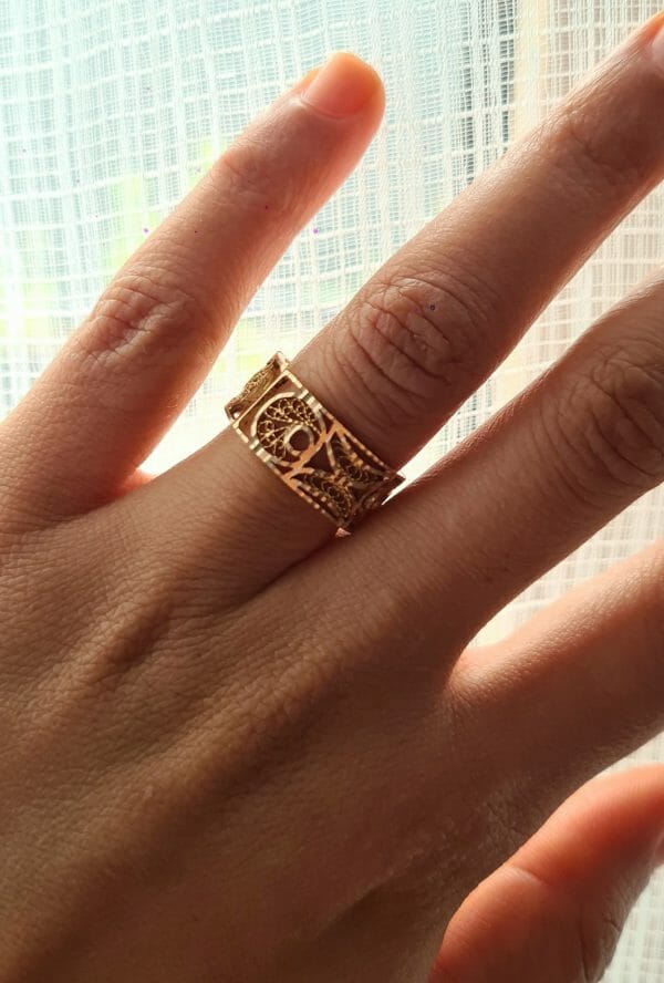 Bague Aloalo filigrane en Or 18K 100% Artisanal – Image 2