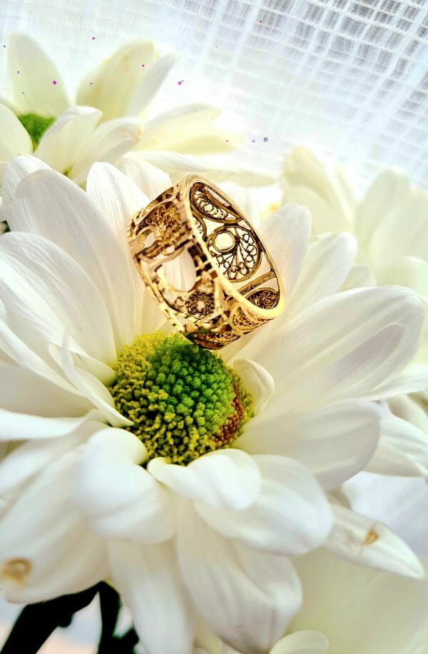 Bague Aloalo filigrane en Or 18K 100% Artisanal – Image 5