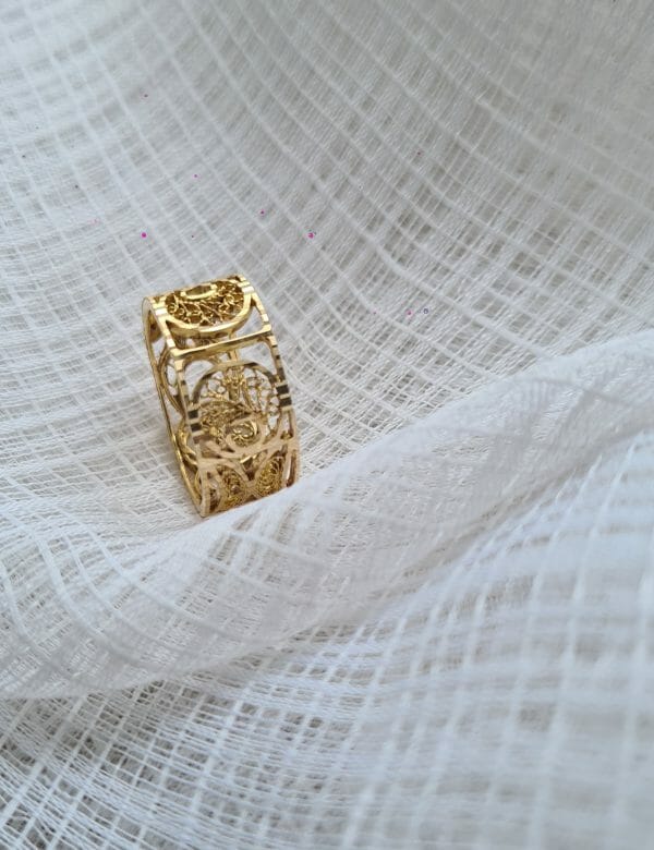 Bague Aloalo filigrane en Or 18K 100% Artisanal – Image 4