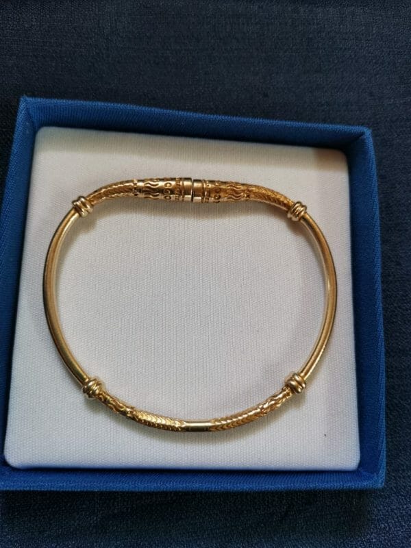 Bracelet vangovango saccalava à 4 barres 100% en OR 18K artisanal