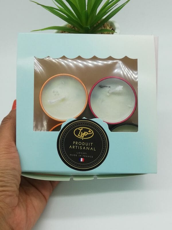 Coffret bien-être bougie massage parfum ananas  (100% artisanal)-LVP