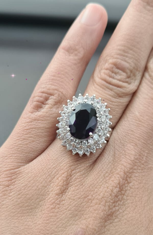 Bague royale Améthyste en Argent 925 100% Artisanal 10G