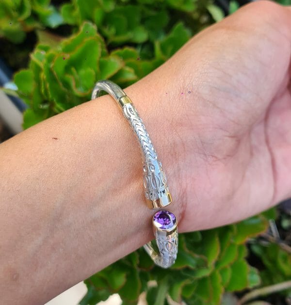 Bracelet vangovango mahavita Argent 925 /Or 18K 100% artisanal Mixte 39G – Image 3