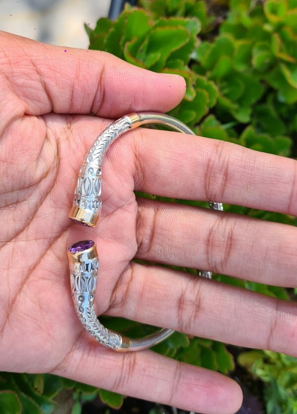 Bracelet vangovango mahavita Argent 925 /Or 18K 100% artisanal Mixte 39G – Image 4