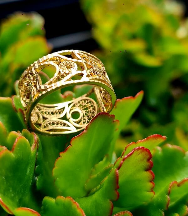 Bague Aloalo filigrane en Or 18K 100% Artisanal