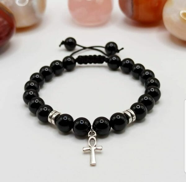 Bracelet Onyx brillant/en pierre naturelle de Madagascar
