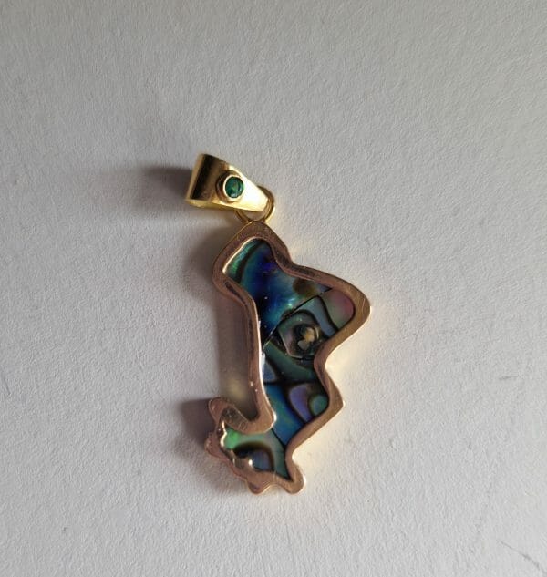Pendentif Mayotte nacré d'ormeau 2G5 Or 18K – Image 2