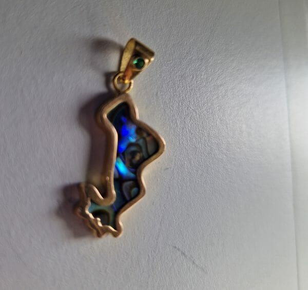 Pendentif Mayotte nacré d'ormeau 2G5 Or 18K