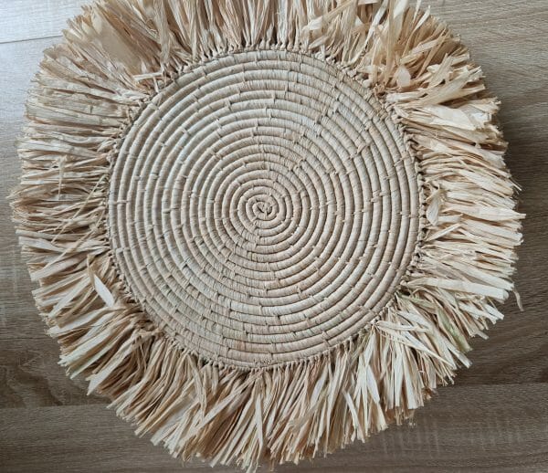 6 sets de napperon d'assiette en raphia 100% naturel – Image 3