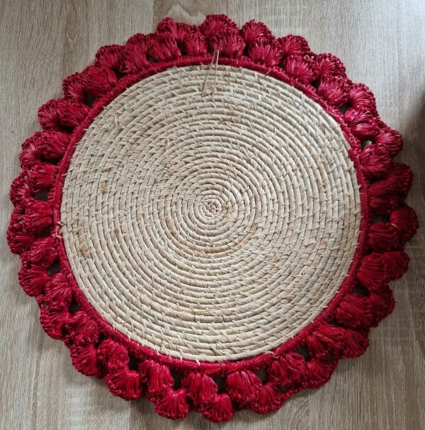 Miroir en raphia style tendance 100% naturel – Image 4