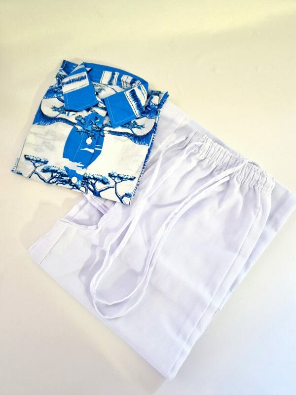 Ensemble chemise et pantalon en Coton fait main