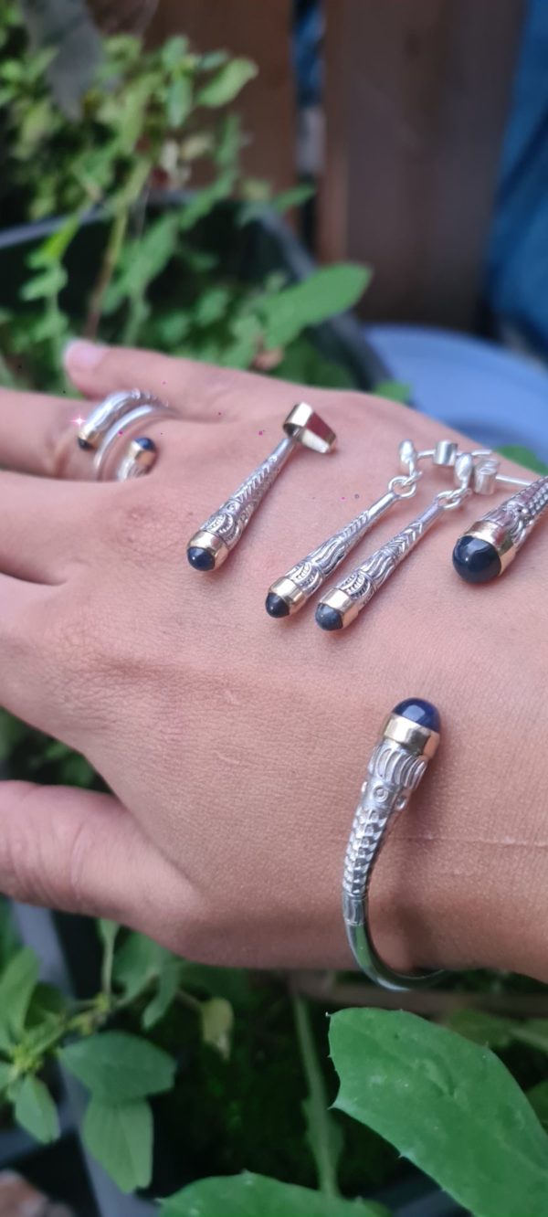 Parure vangovango fait main fabriqué avec de l'argent 925 et Or 18K