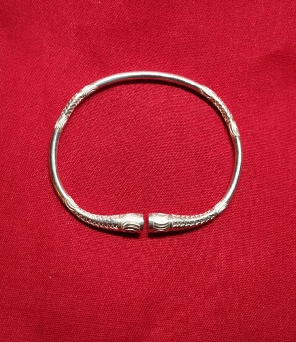 Bracelet jonc 17,5cm Vangovango femme argent massif de Madagascar Ref1 Assilyiahjewel – Image 3