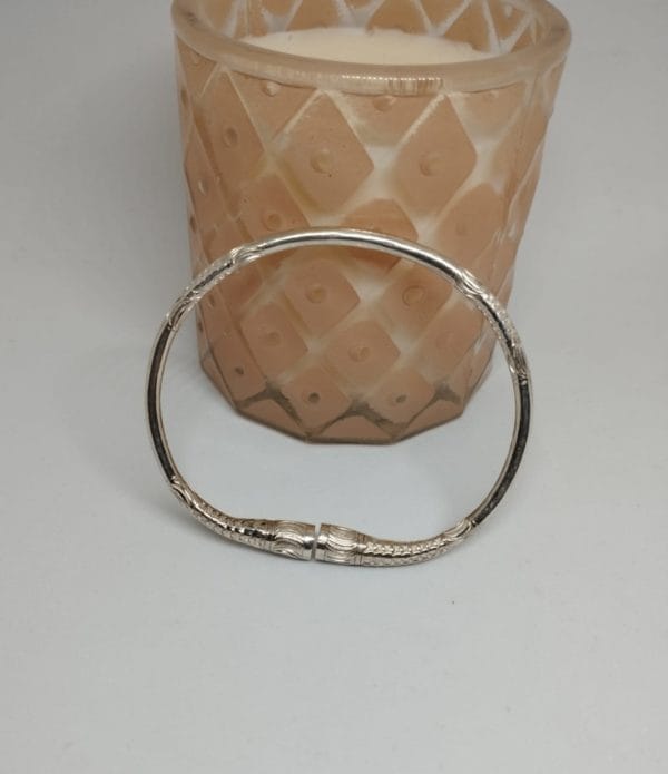 Bracelet jonc 17,5cm Vangovango femme argent massif de Madagascar Ref1 Assilyiahjewel – Image 2