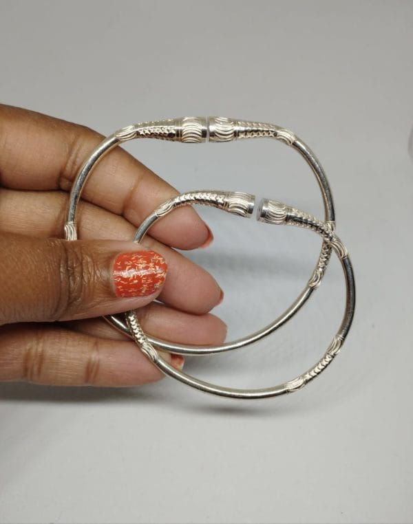 Bracelet jonc 20cm Vangovango homme argent massif de Madagascar Reff1 Assilyiahjewel – Image 5