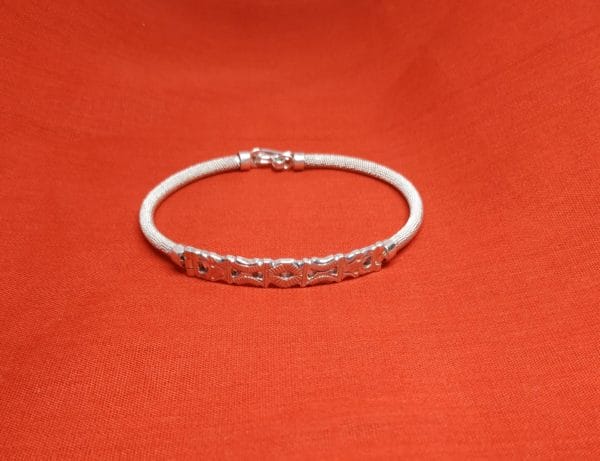 Bracelet jonc 17cm Cable aloalo femme argent massif de Madagascar Ref8 Assilyiahjewel – Image 3