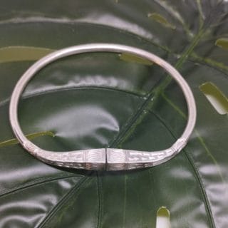 Bracelet jonc 20cm Vangovango homme argent massif de Madagascar Ref 7 Assilyiahjewel