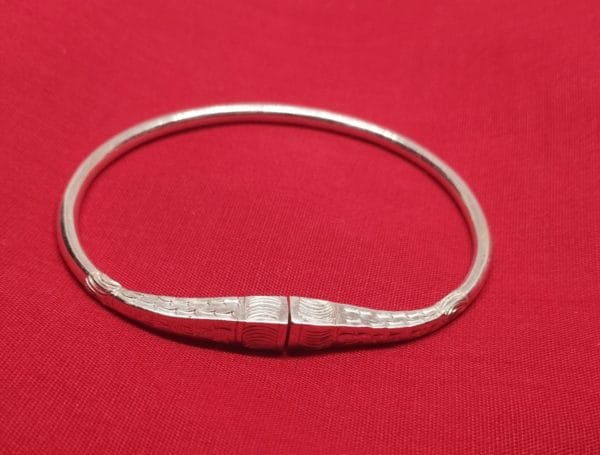 Bracelet jonc 20cm Vangovango homme argent massif de Madagascar Ref 7 Assilyiahjewel – Image 2