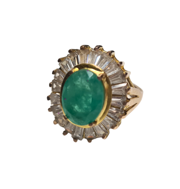 Bague en OR 18K et émeraude de Zambie ajustable 100% Artisanal 7G – Image 5