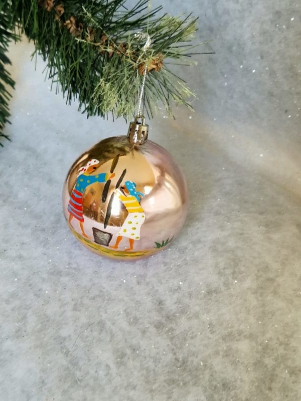 6 Boules de Noël/ décoration de Noël/collection NOËL ARTISANAL/ Madagascar – Image 10