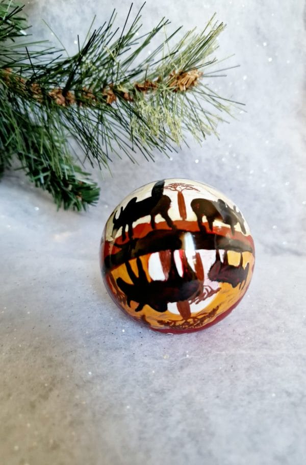 6 Boules de Noël/ décoration de Noël/collection NOËL ARTISANAL/ Madagascar – Image 6