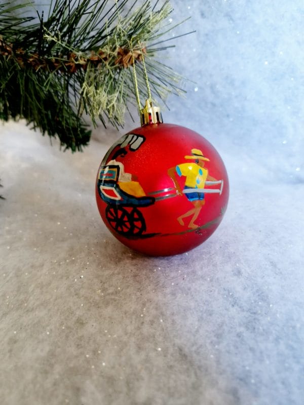 6 Boules de Noël/ décoration de Noël/collection NOËL ARTISANAL/ Madagascar – Image 14