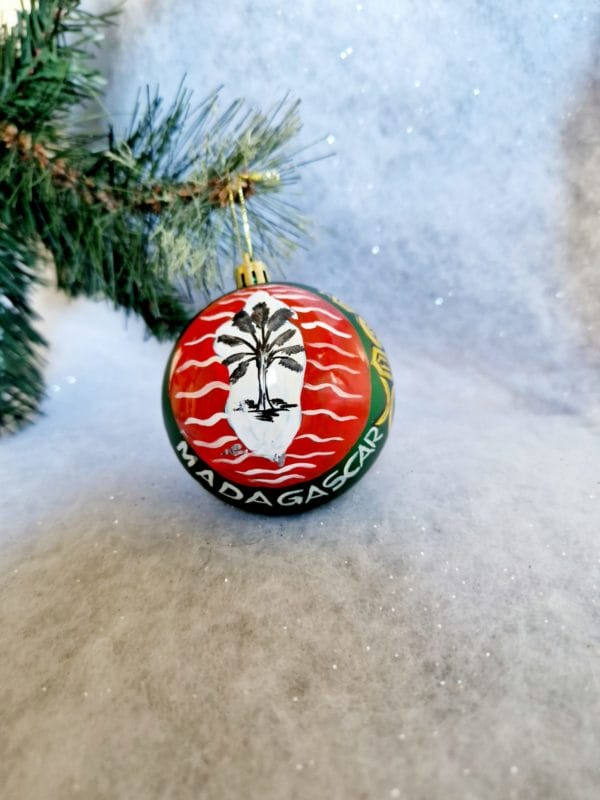 6 Boules de Noël/ décoration de Noël/collection NOËL ARTISANAL/ Madagascar – Image 3