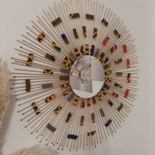 décoration murale miroir soleil