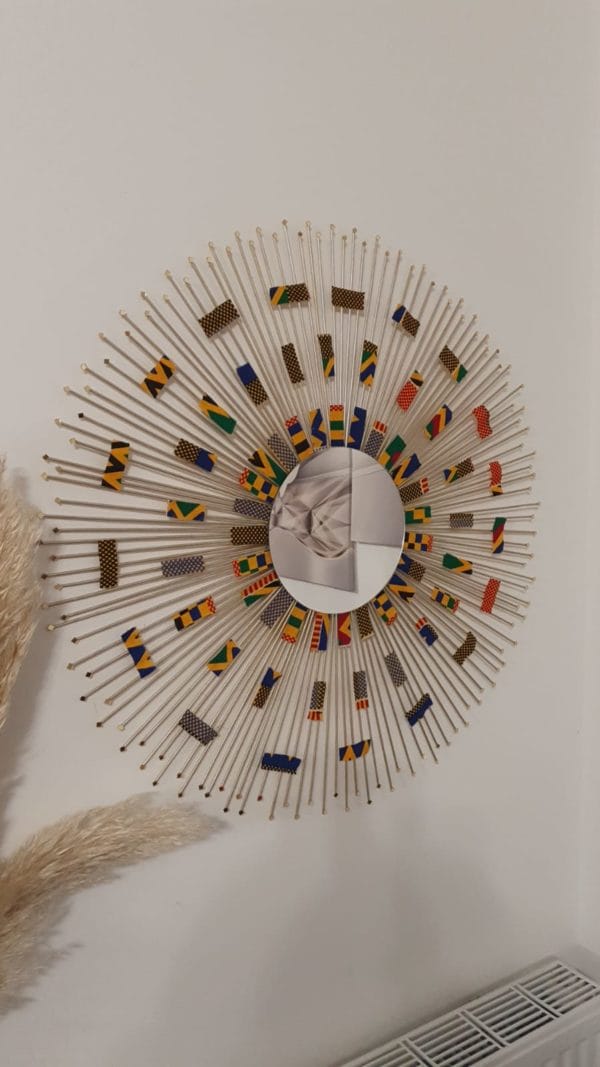 décoration murale miroir soleil