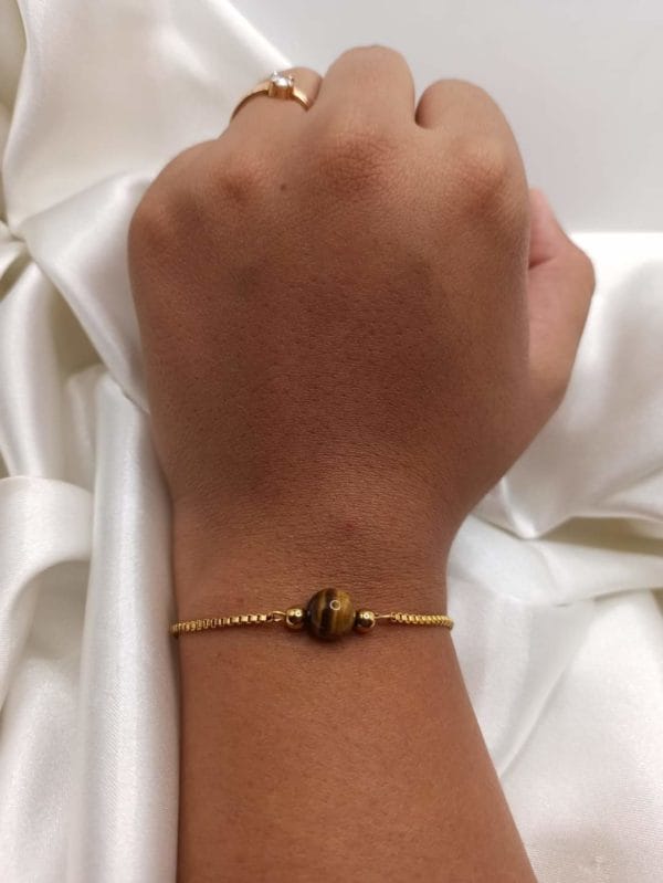 Bracelet œil de tigre 🤎 pierre naturelle/ Madagascar – Image 3