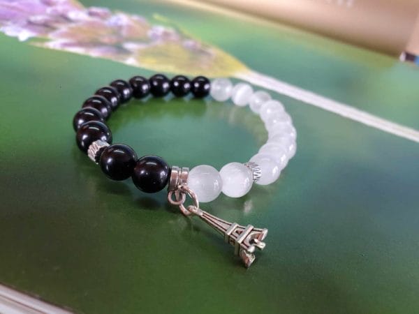 Bracelet Œil de chat/ tourmaline- pierre naturelle/ Madagascar