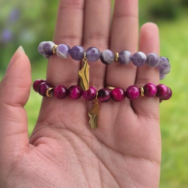 Bracelet " Madagascar " Améthyste -en pierre naturelle de Madagascar – Image 5