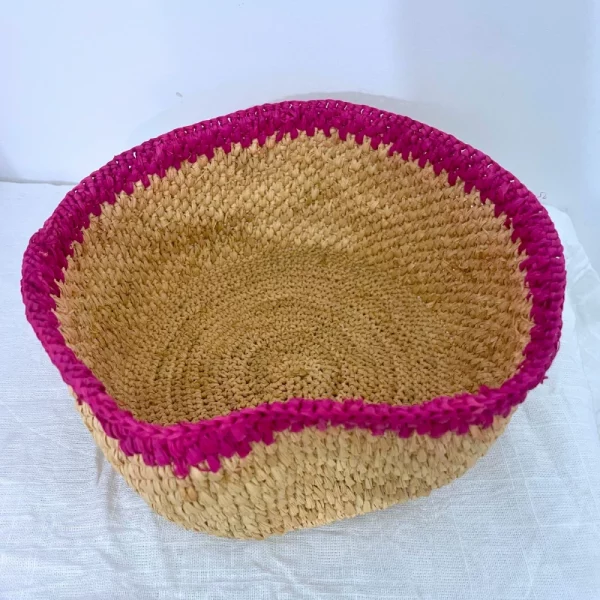 paniers en raphia crochet