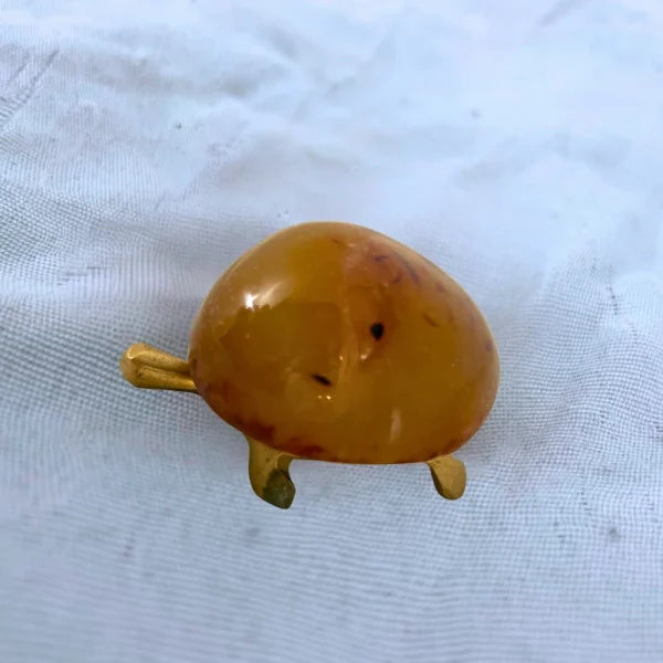 Mini Tortue en Calcite Miel / Produits LOVAPI