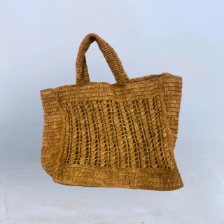Grand Cabas en Raphia Crochet Malagasy