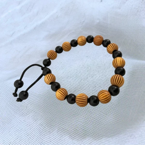 Bracelet en Perles Marron et Noir