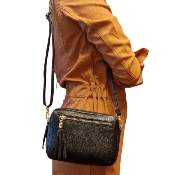 Sac en Cuir Italien Noir