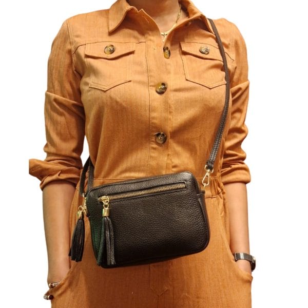 Sac en Cuir Italien Noir