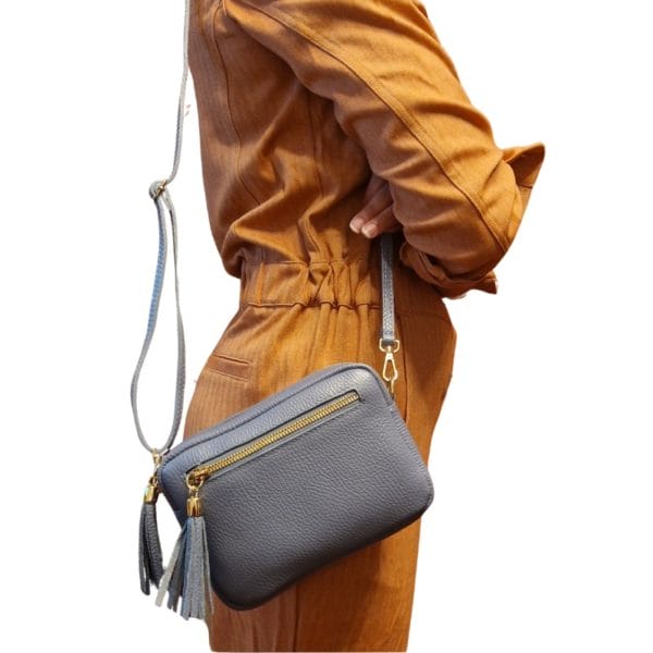 Sac en Cuir Italien Taupe – Image 2