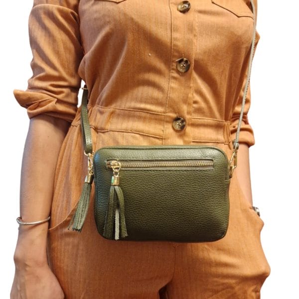 Sac en Cuir Italien Vert